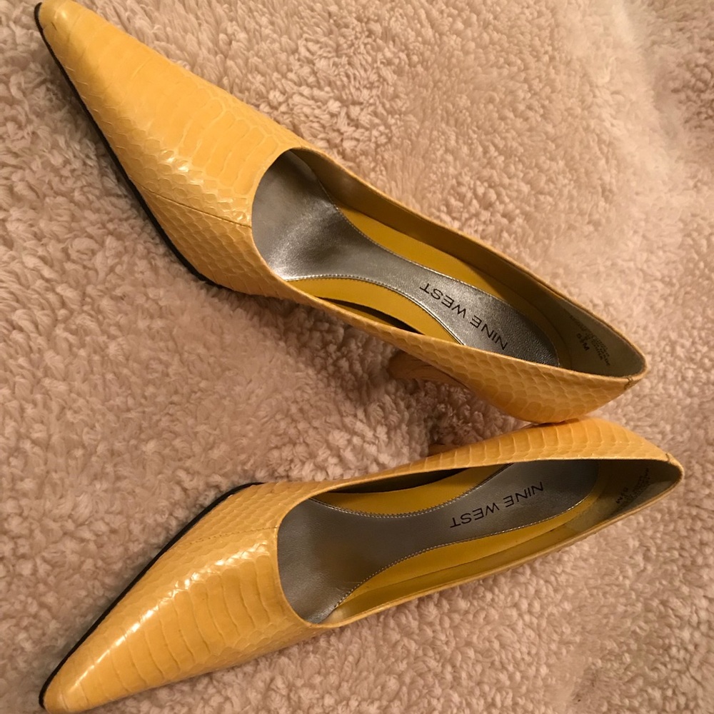 Nine West Faux Snakeskin Heels